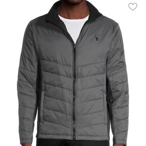 Spyder men's gray and black quilted jacket